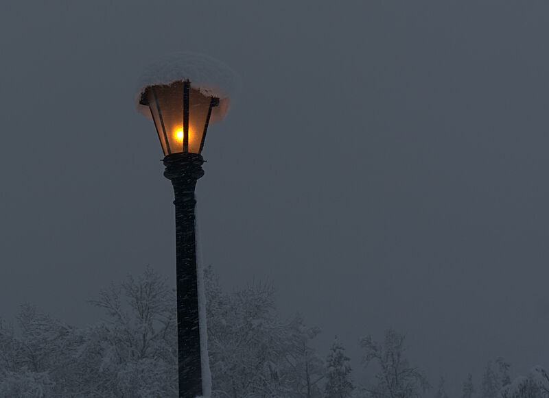 Snowy Lightpost