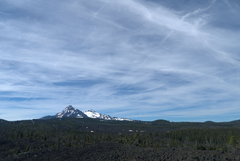 Vista of Sky, Mountains, and Lava Fields