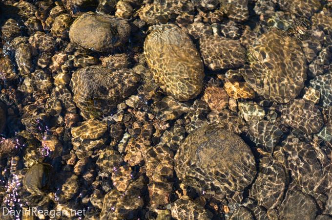 Shimmering Water and Rocks